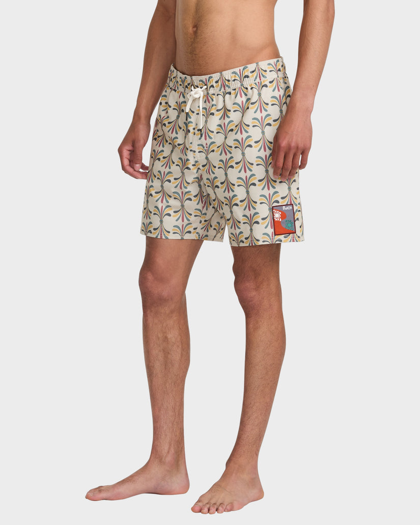 Mens La Eye Floral 17" Elastic Boardshorts