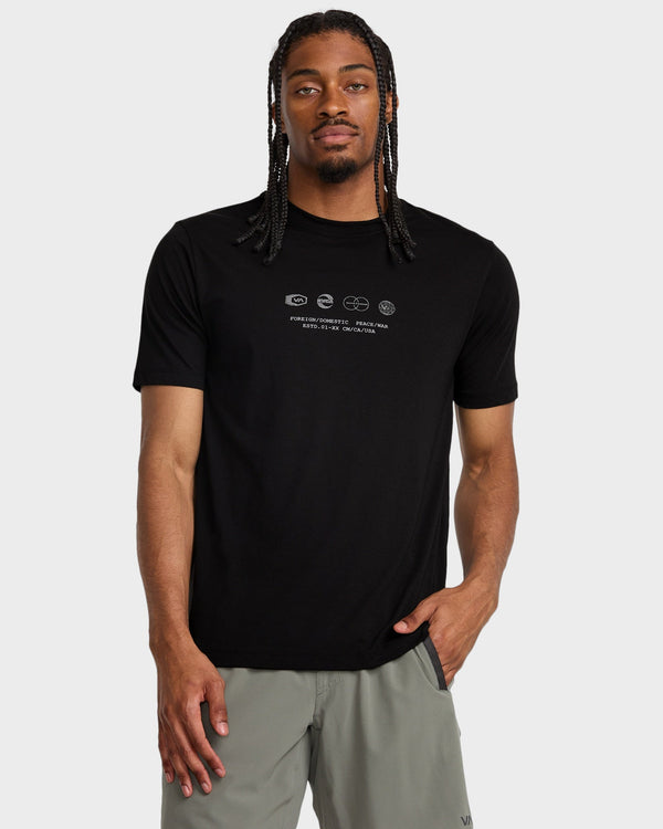 Mens RVCA Symbol Stacks T-Shirt