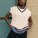 Womens Weekend Cable Knit Vest