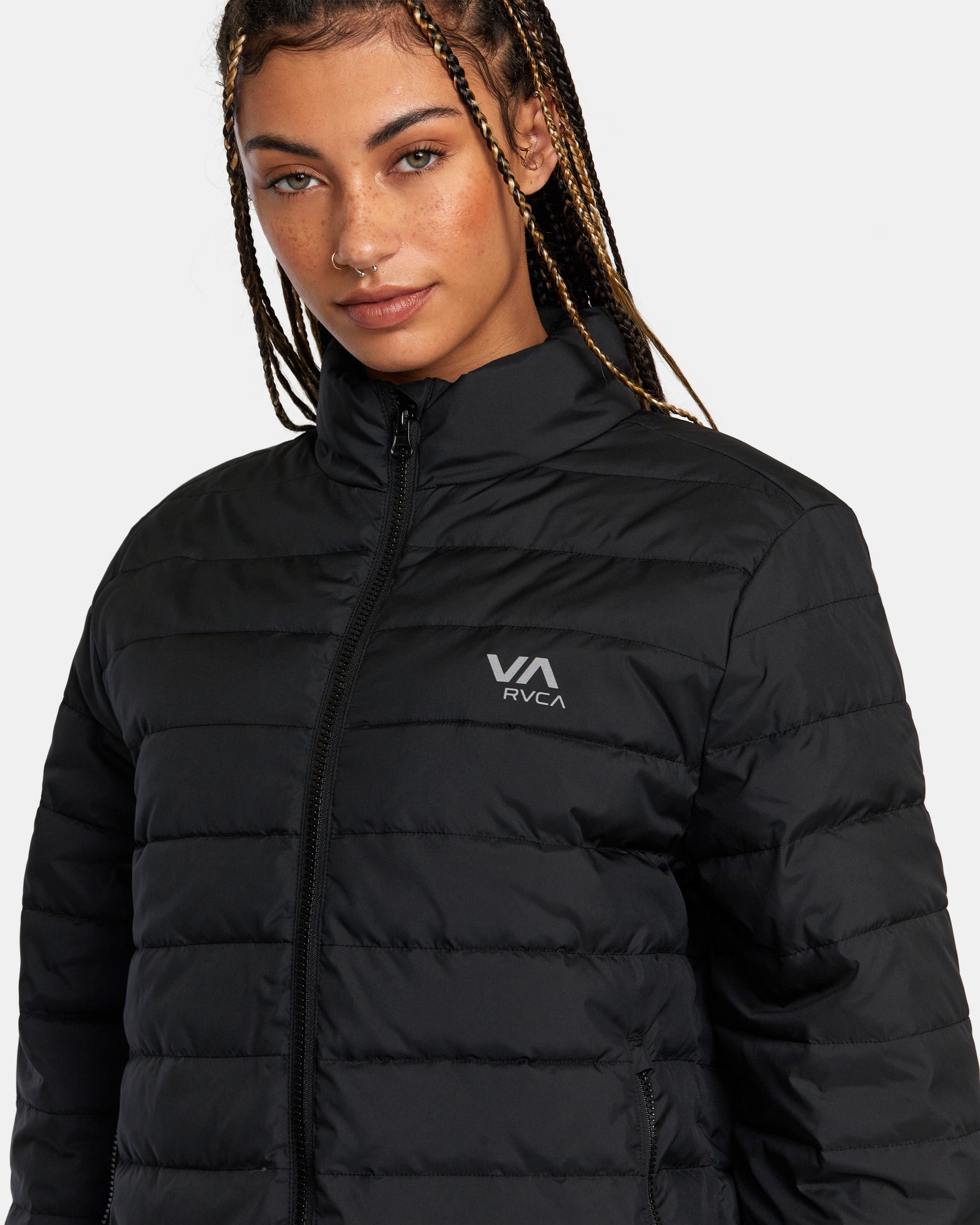 Womens VA Puffer Jacket Black XS 6