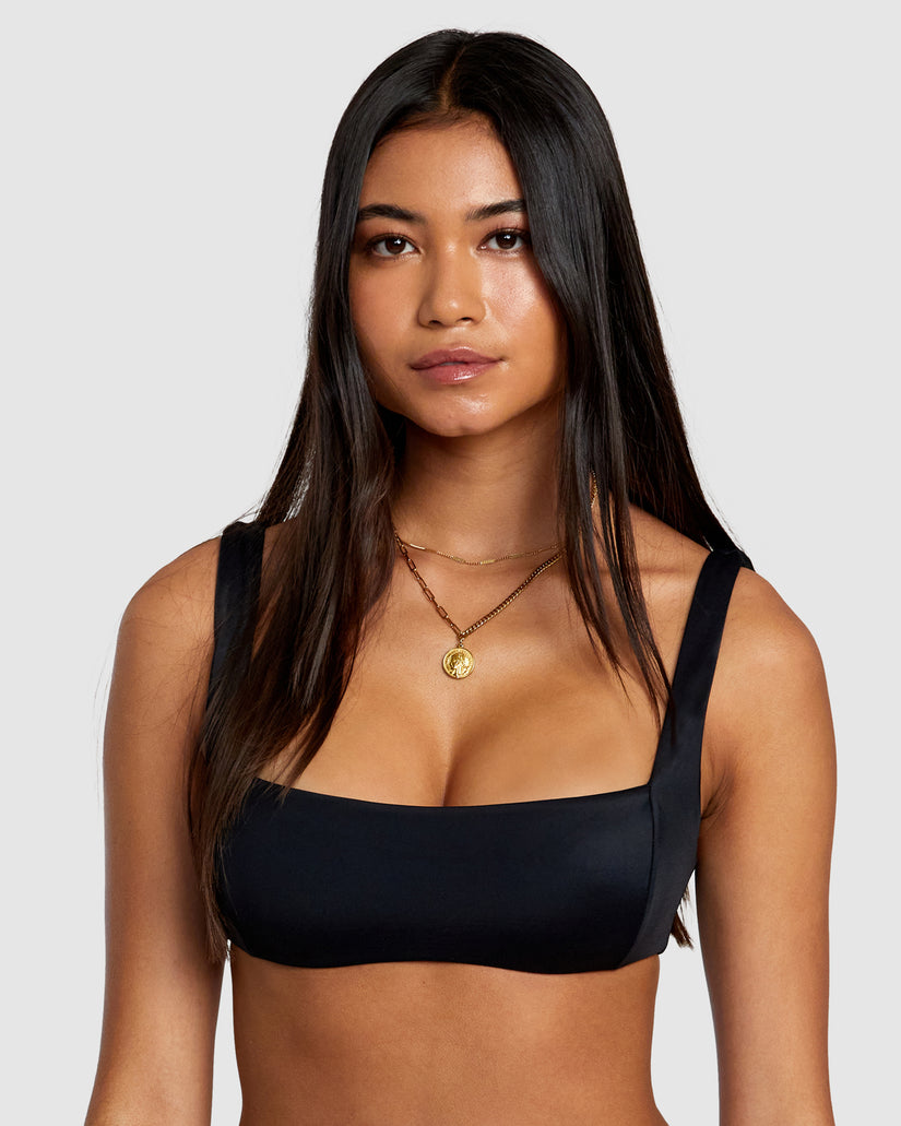 Solid Square Bralette Bikini Top