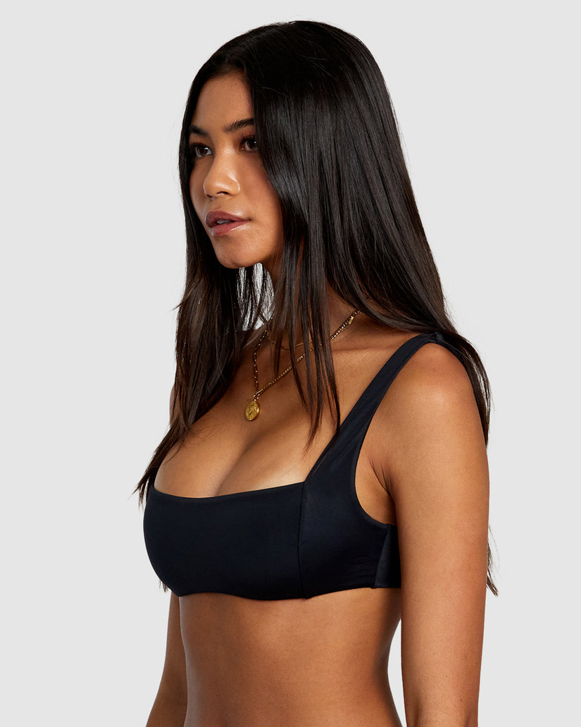 Solid Square Bralette Bikini Top