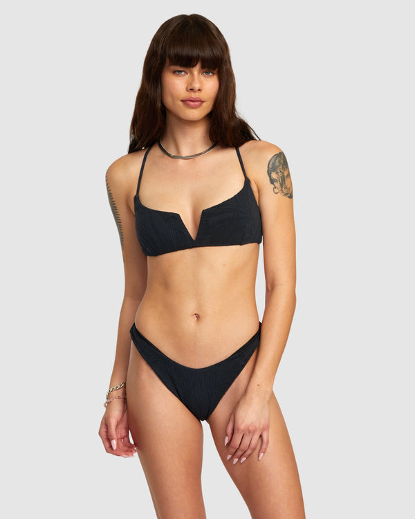 Womens Palm Grooves V Wire Crossback Bikini Top