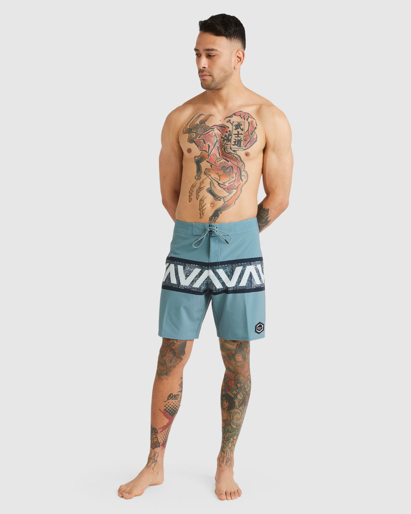 Mens Oblow Tiki Banded Boardshorts