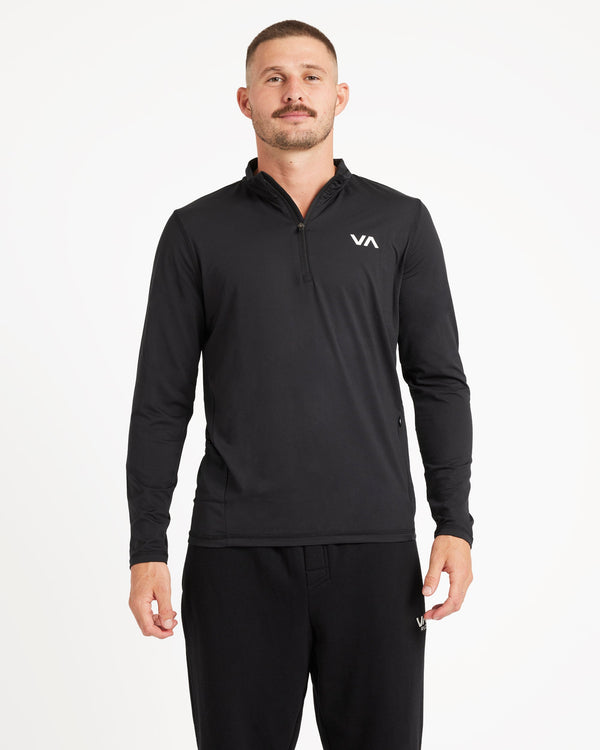 Mens Sport Vent Long Sleeve Half Zip