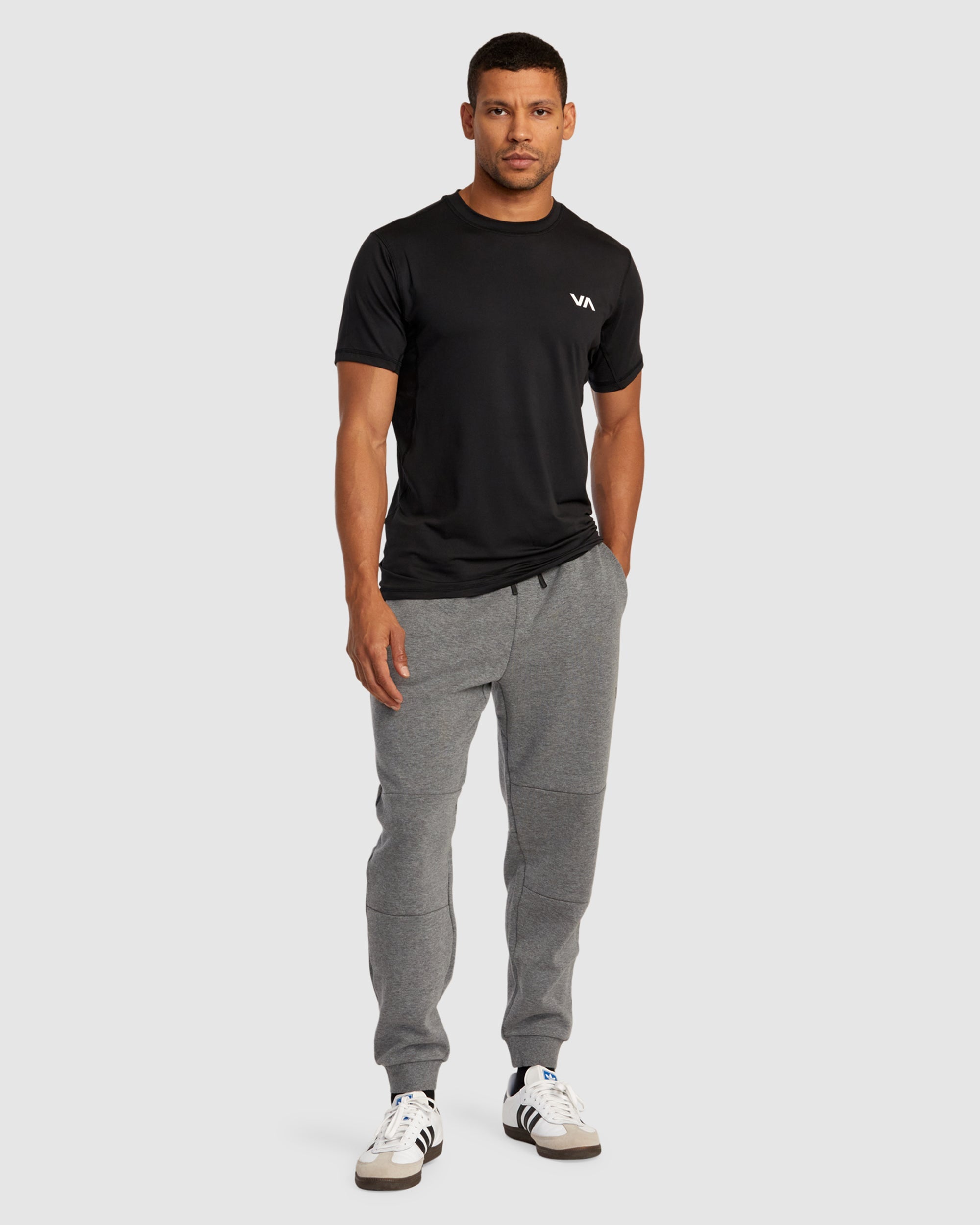 Mens Tech Fleece Sweatpant II Heather Grey 2 RVCA AU