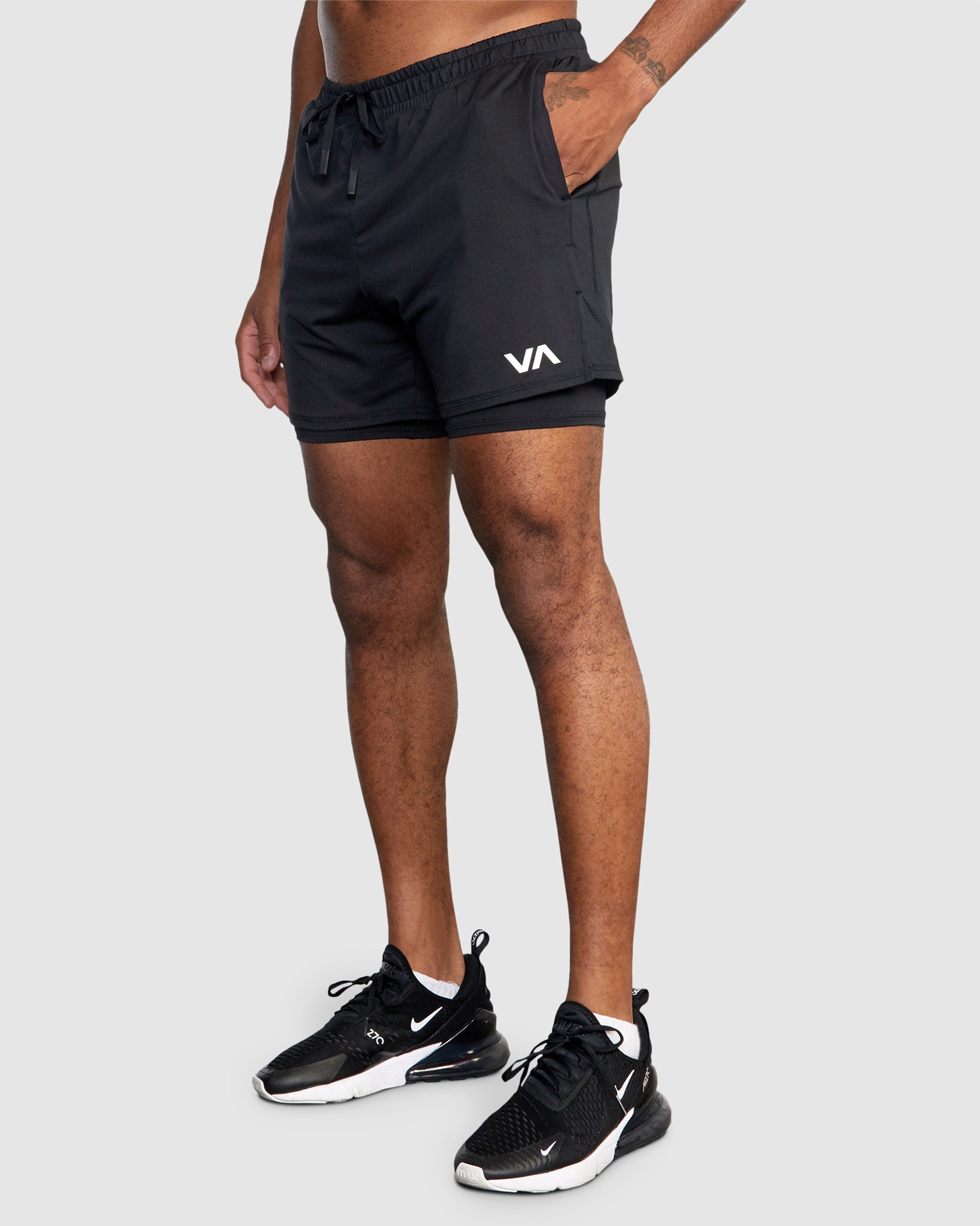 Mens Sport Vent Short 16 Walk Shorts Black S