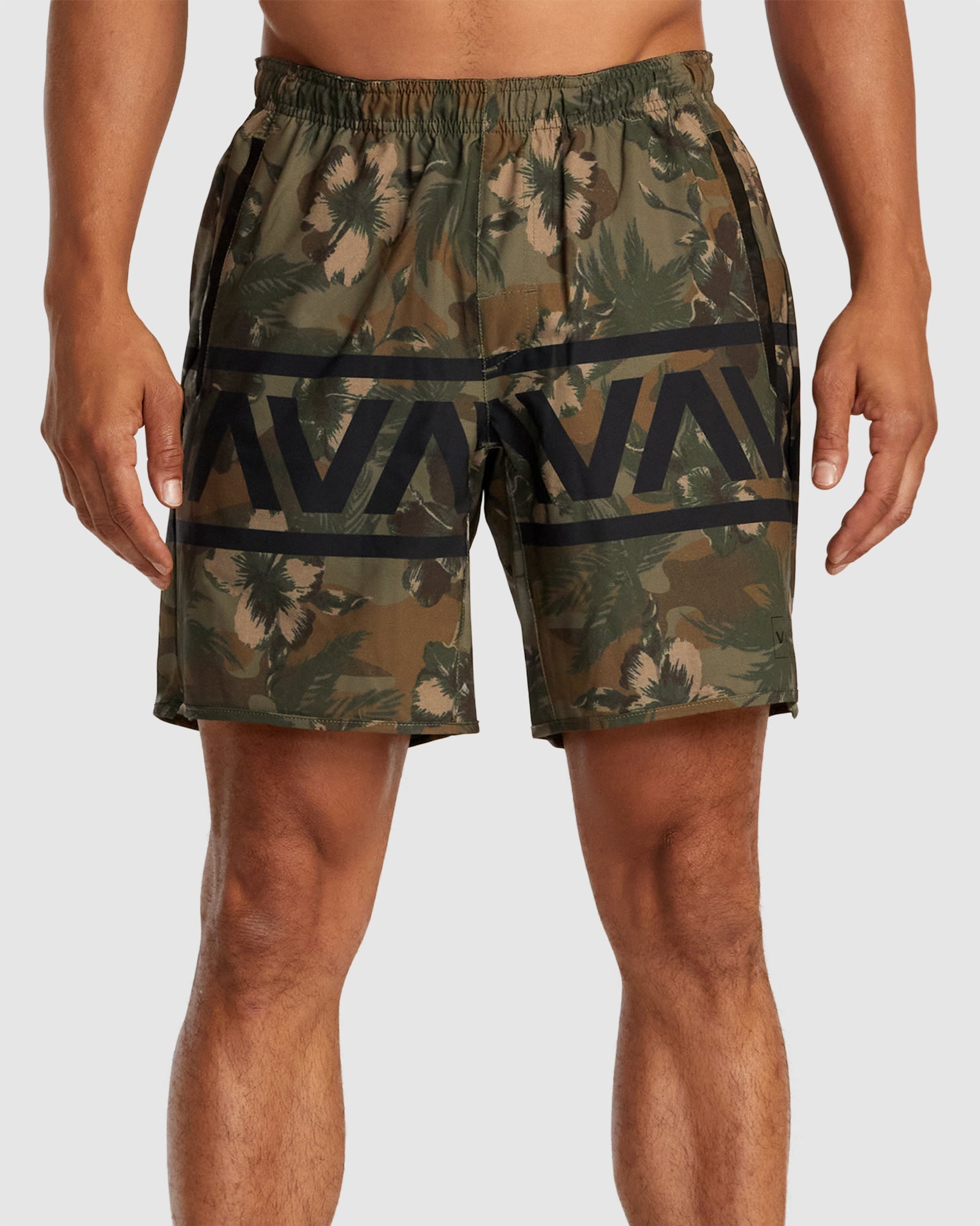 Mens Hawaii Yogger Stretch 17 Walk Shorts FLORAL CAMO S