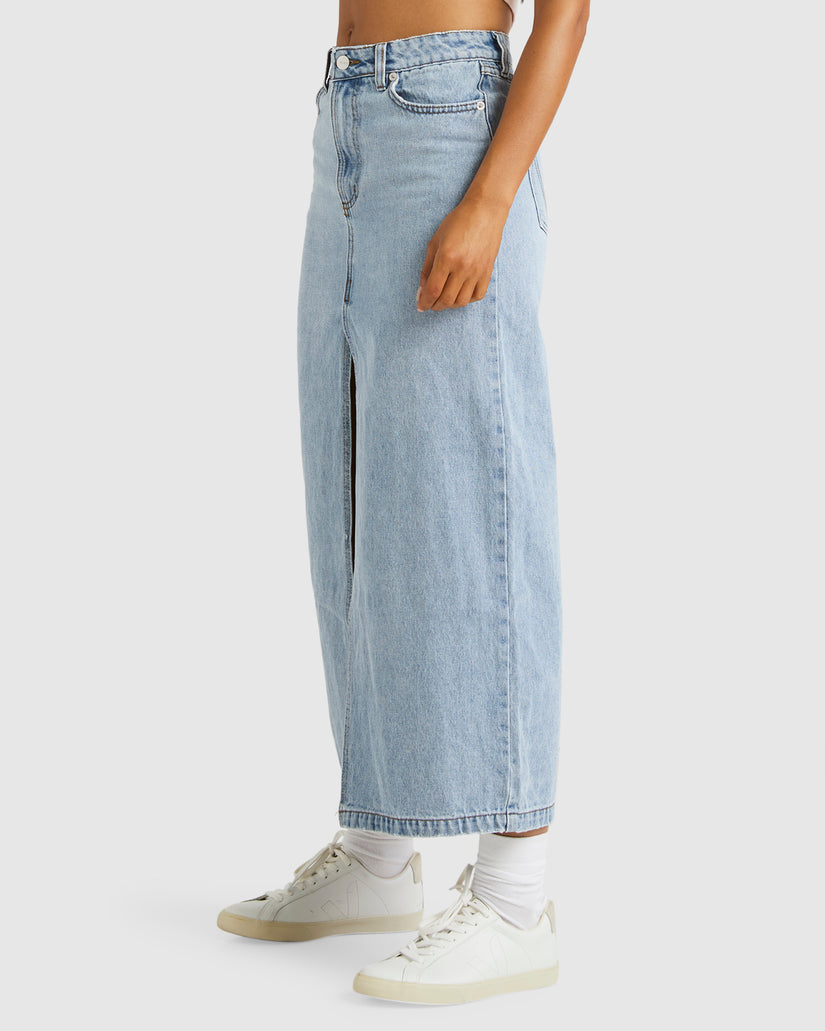 Womens Denim Midi Skirt