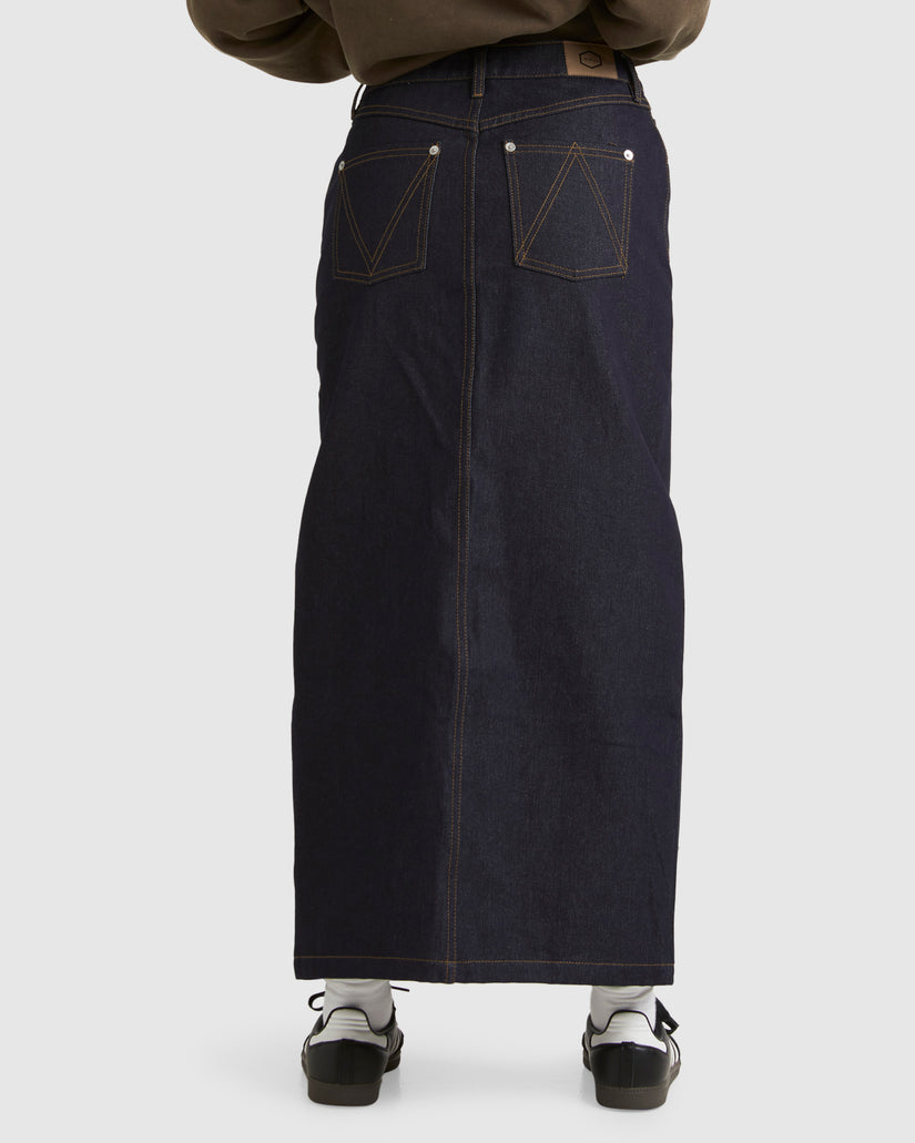 Womens Denim Midi Skirt