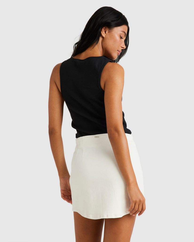 Womens Scooped Mini Skirt