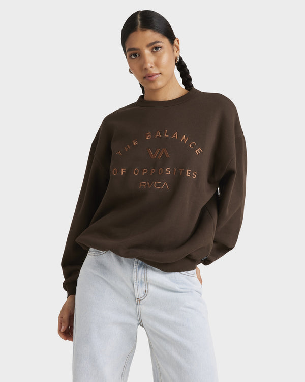 Womens Bold RVCA Vintage Crew