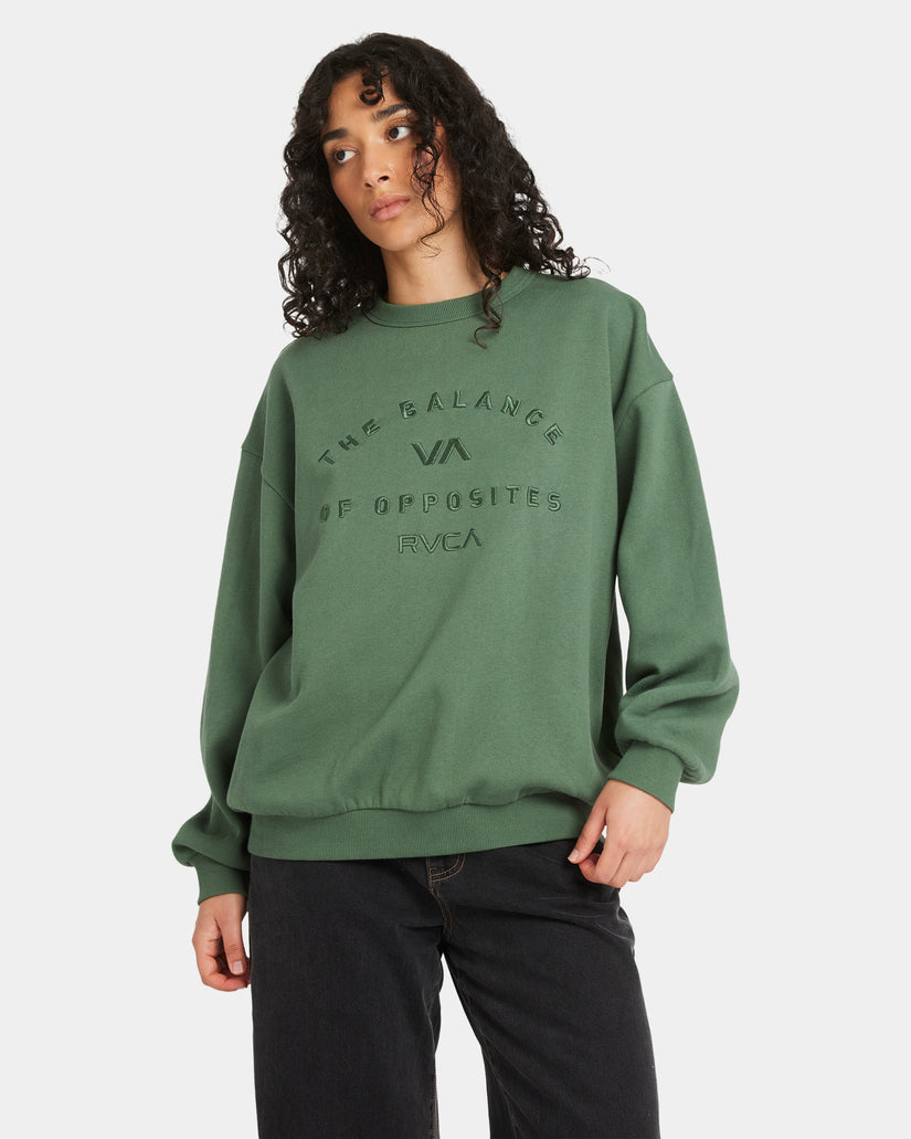 Womens Bold RVCA Vintage Crew