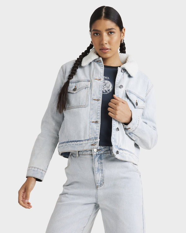 Womens Roy Sherpa Denim Jacket