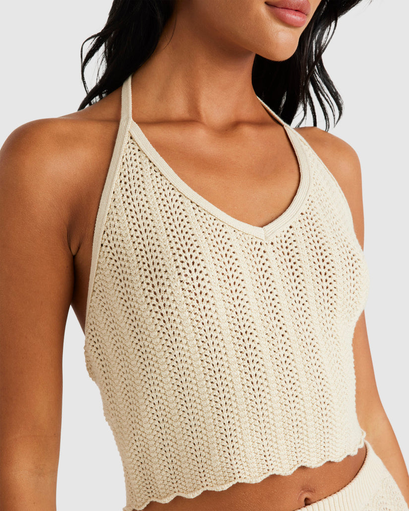 Womens Crochet Halter Top