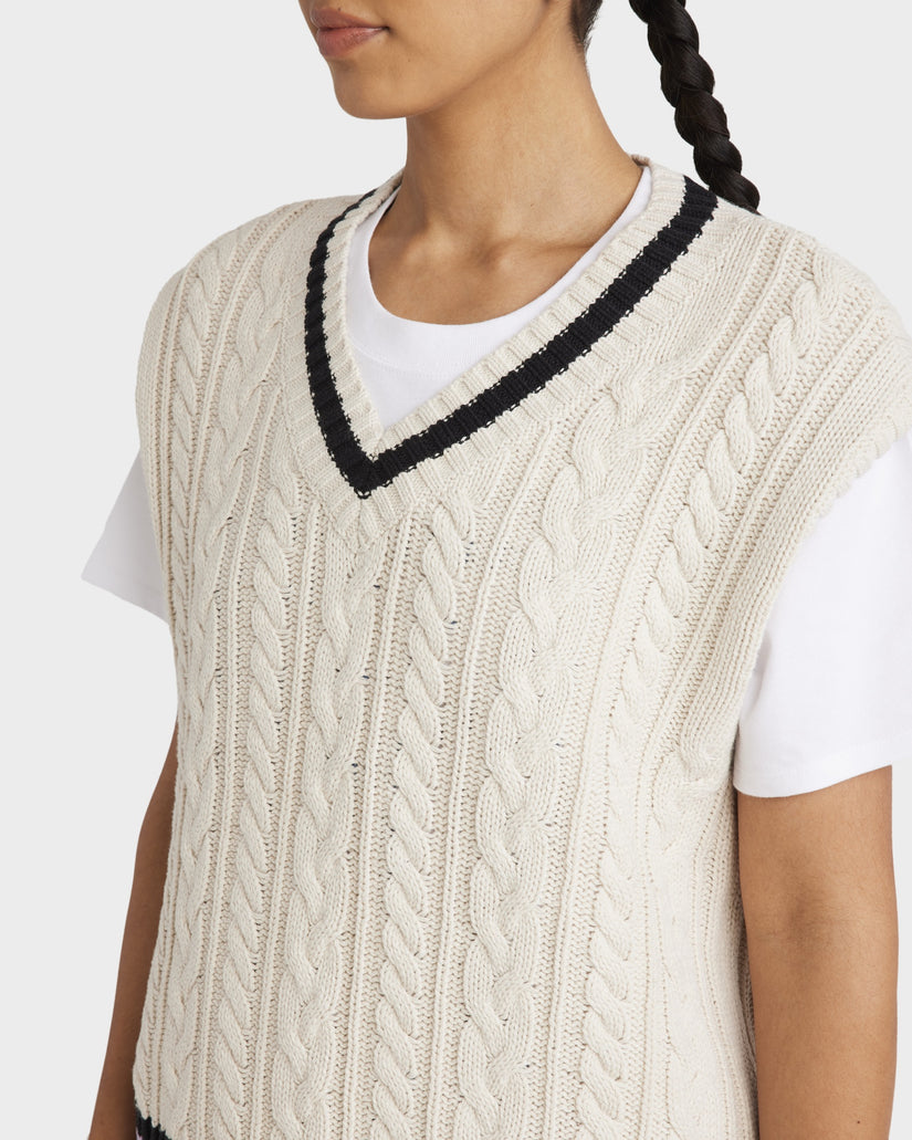 Womens Weekend Cable Knit Vest