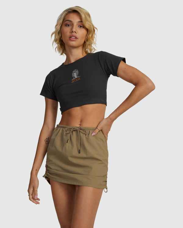 Womens Cargo Mini Skirt