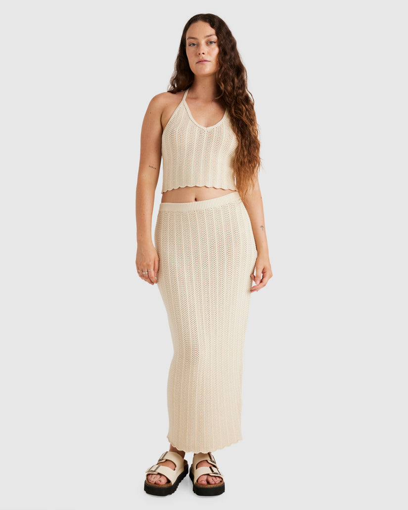 Womens Crochet Midi Skirt