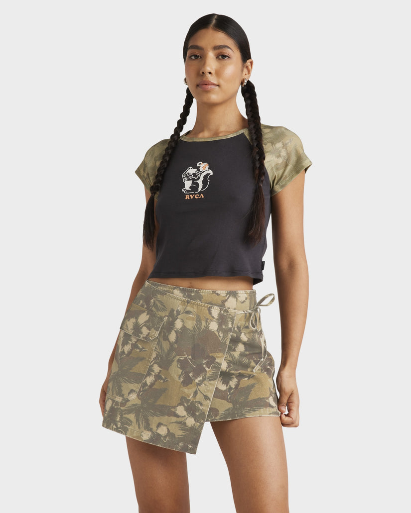 Womens Wrapped Cargo Skirt