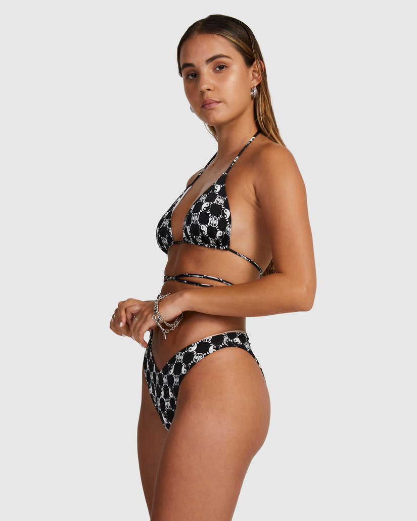 Womens RVCA Healing Wrap Slide Halter Bikini Top