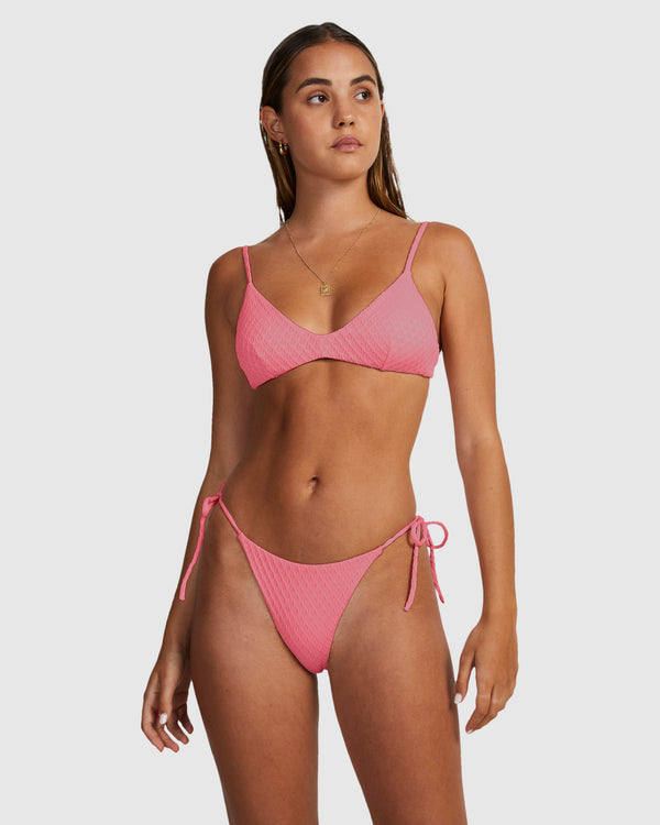 Womens Lacey Medium Tie Side Bikini Bottom