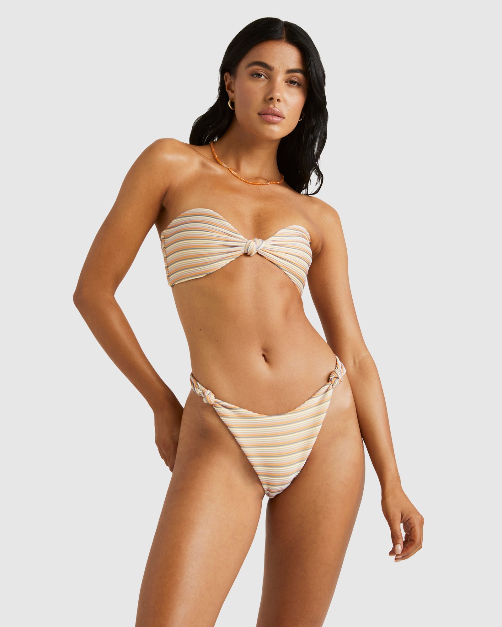 Womens Ripple And Twist Skimpy Bikini Bottom