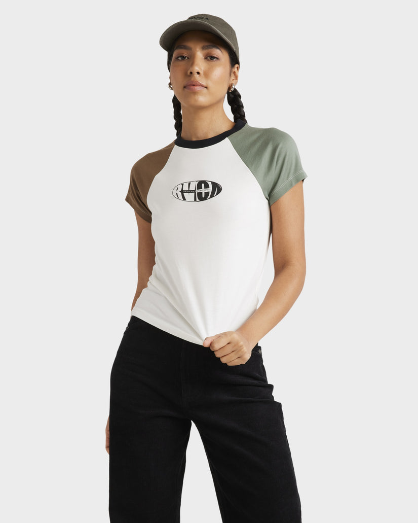 Womens Dome Shrunken Raglan T-Shirt