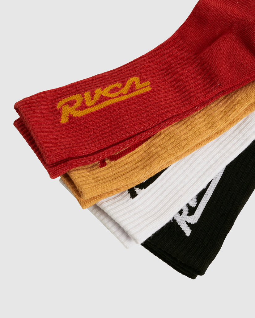 Mens RVCA Seasonal 4 Pack Socks