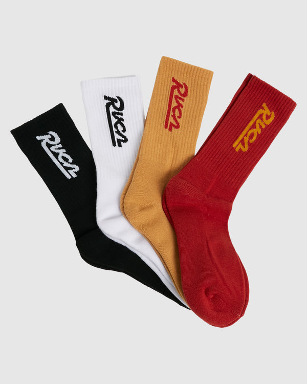 Mens RVCA Seasonal 4 Pack Socks