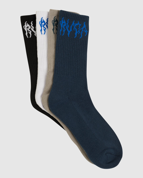 Mens RVCA Seasonal 4 Pack Socks