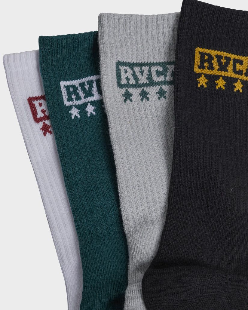 Mens RVCA Seasonal 4 Pack Socks