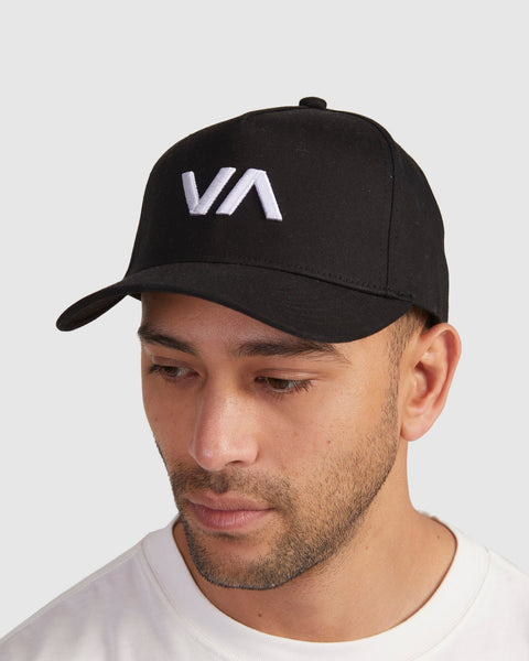 Mens VA Cashola Pinched Snapback Cap Rvca Black RVCA AU