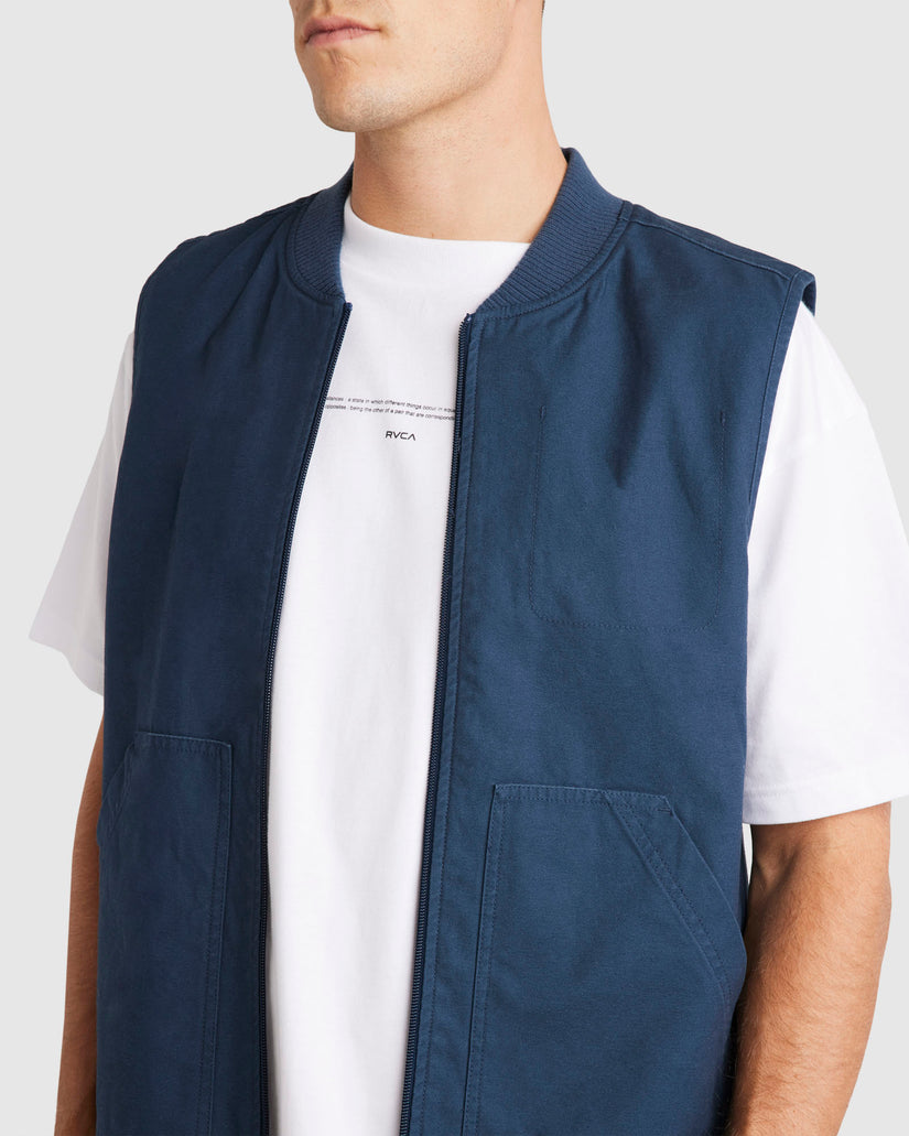 Mens Varsity Twill Vest