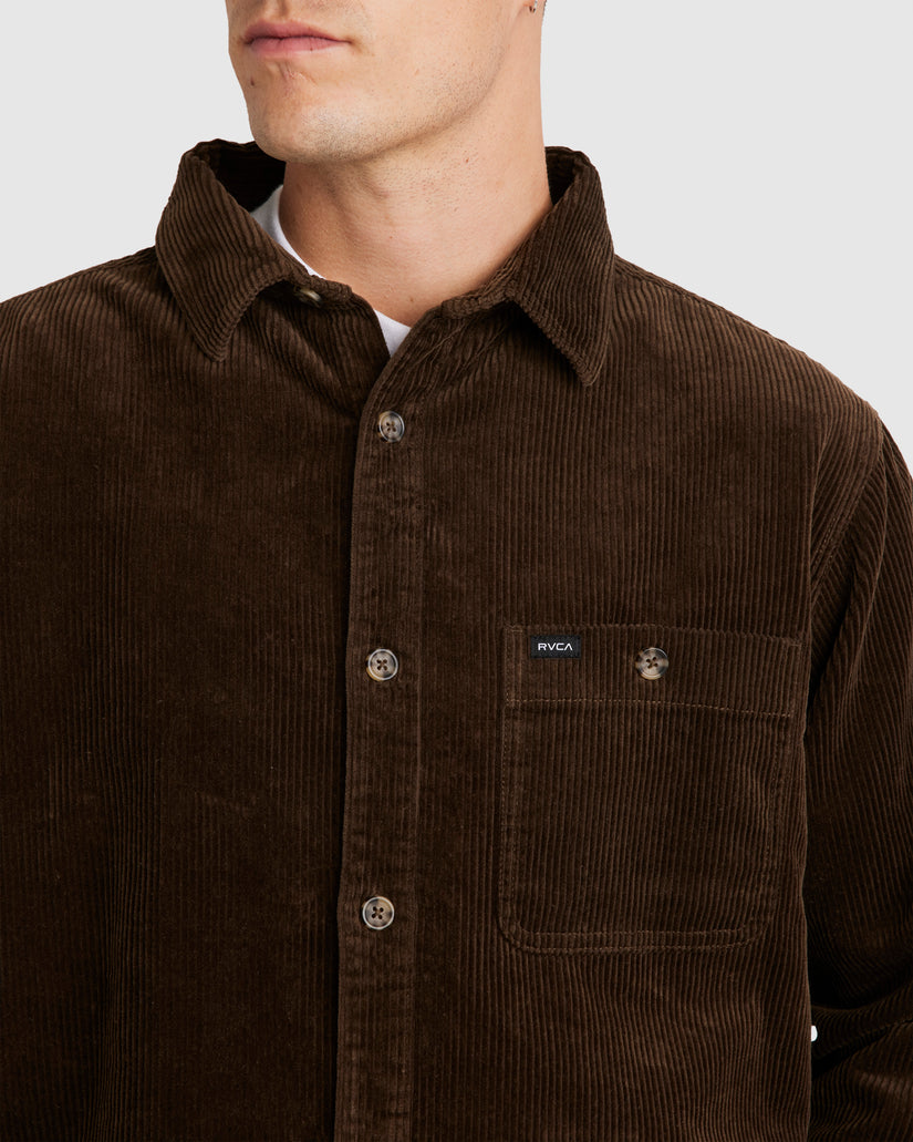 Mens Wide Load Cord Long Sleeve Shirt