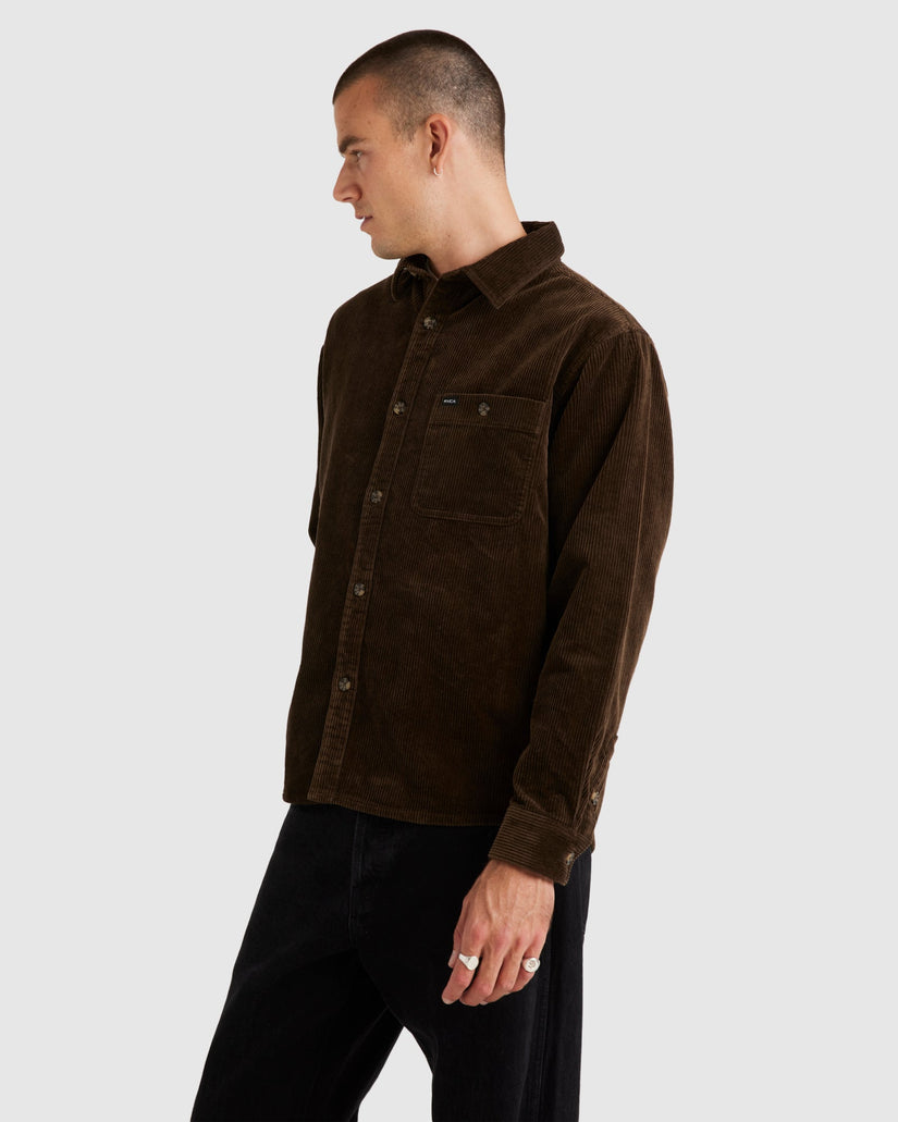 Mens Wide Load Cord Long Sleeve Shirt