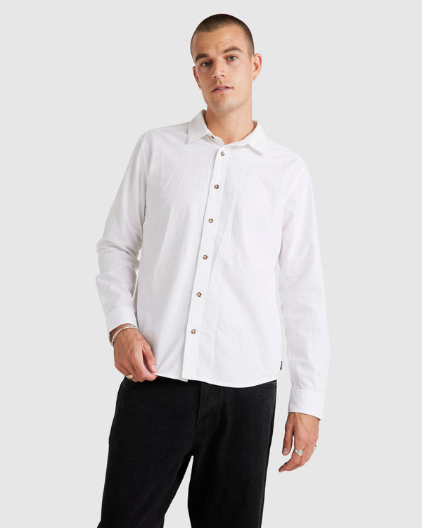 Mens Base Linen Long Sleeve Top