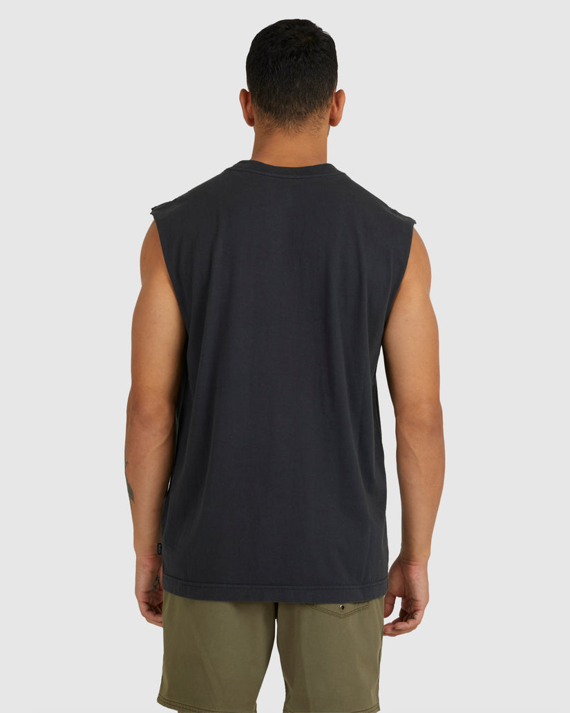 Mens Big RVCA Washed Muscle Tank