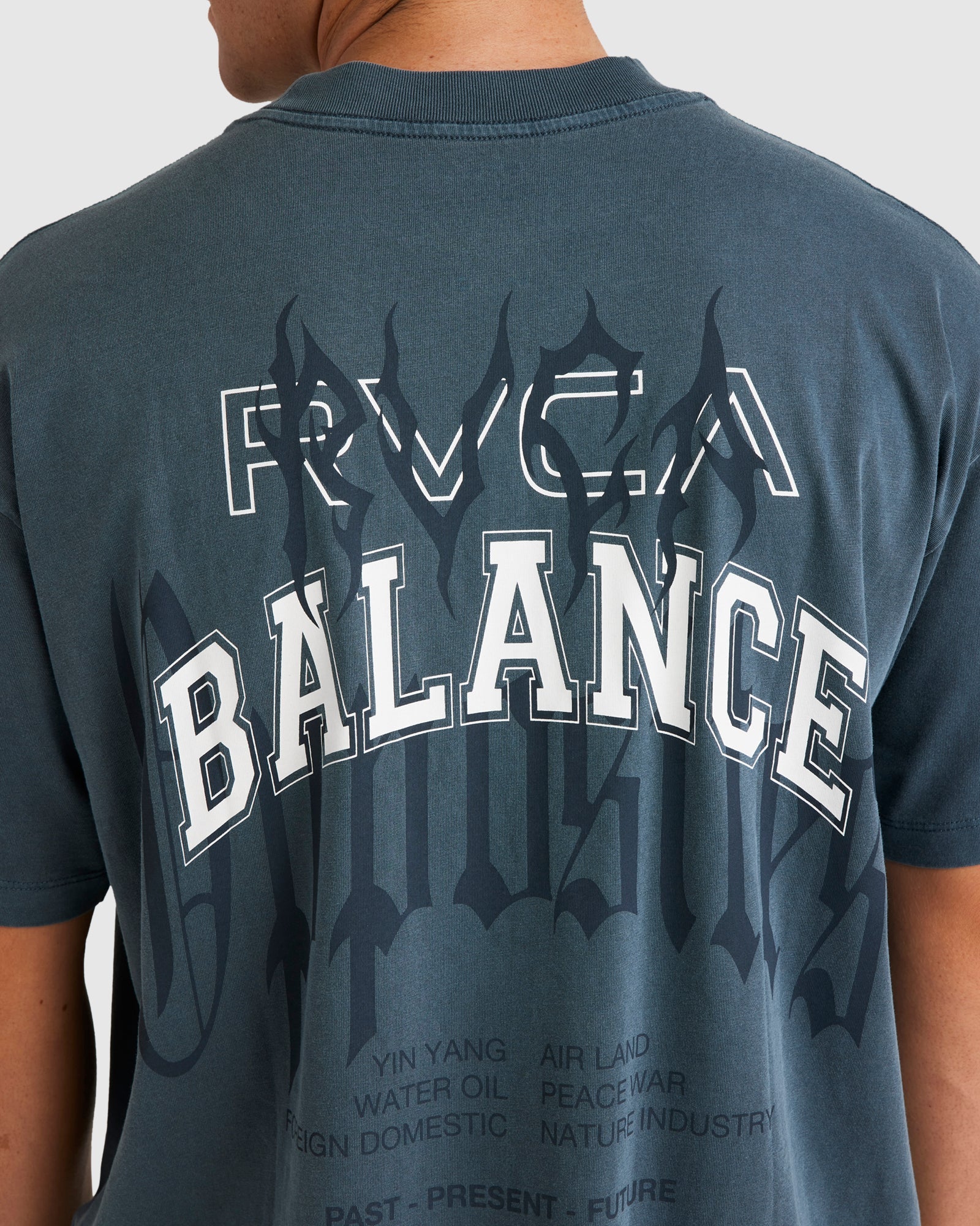 Mens RVCA Drip T Shirt Petrol Blue RVCA AU