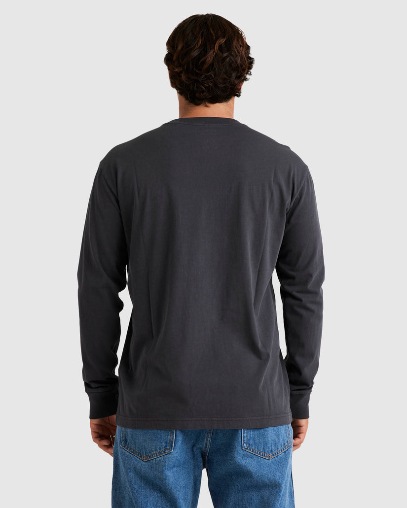 Mens RVCA Mini Flipped Long Sleeve T-Shirt