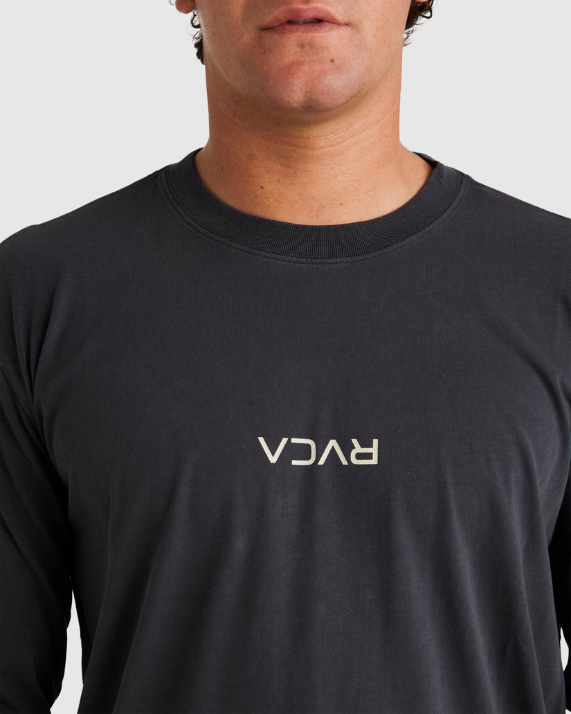 Mens RVCA Mini Flipped Long Sleeve T-Shirt