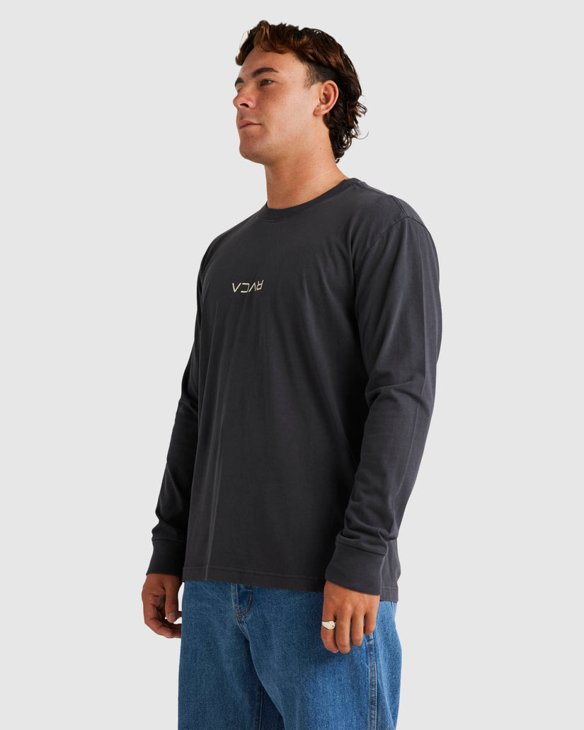 Mens RVCA Mini Flipped Long Sleeve T-Shirt