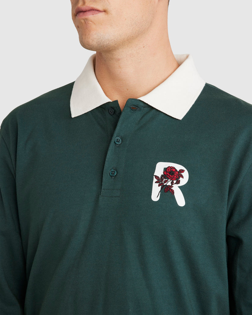 Mens Collegiate Polo Long Sleeve T-Shirt