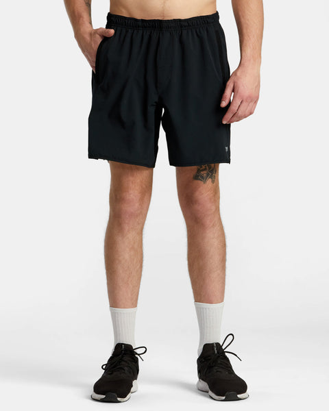 Mens Yogger Stretch 17 Walk Shorts Black RVCA AU