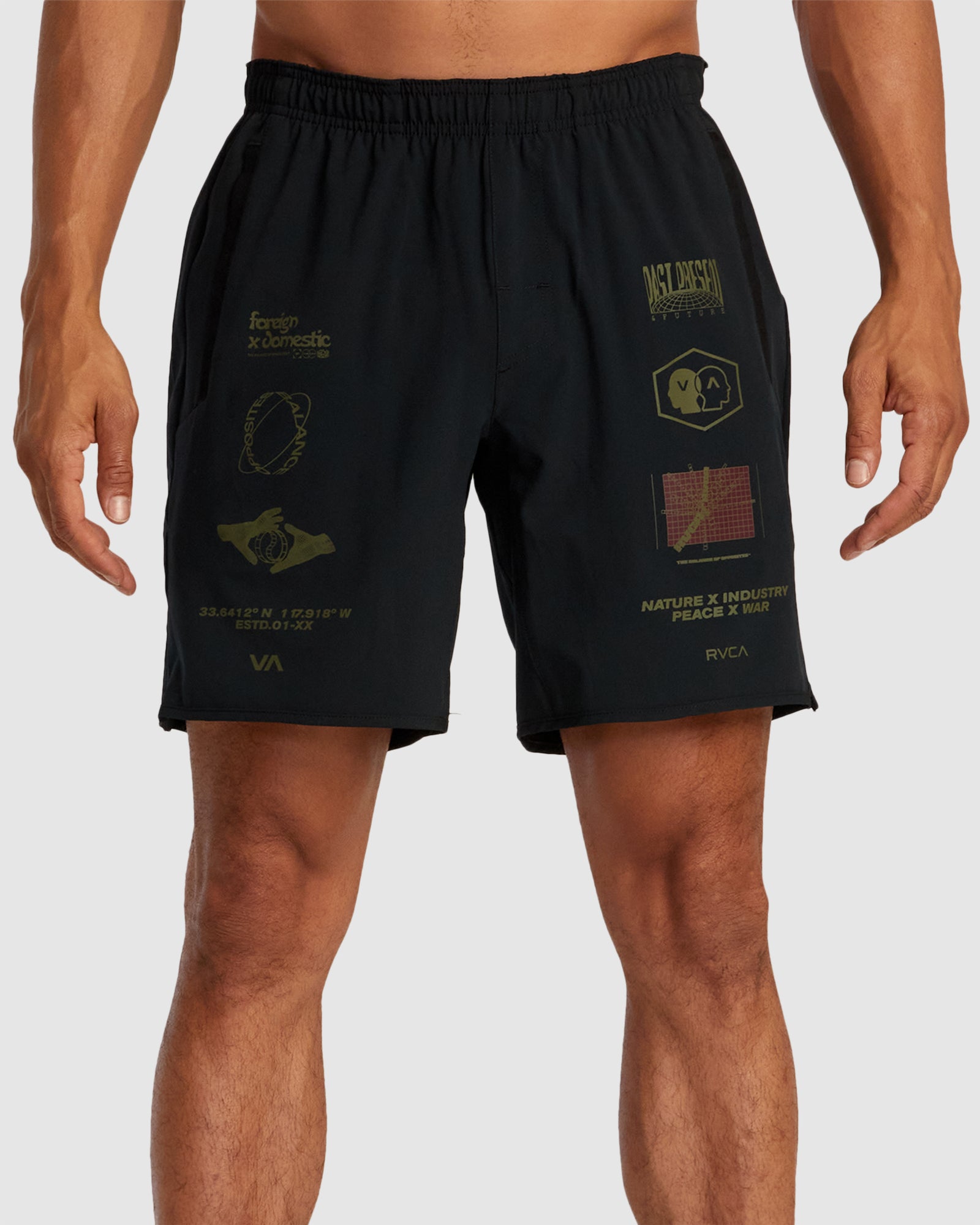 Rvca nature x industry shorts on sale