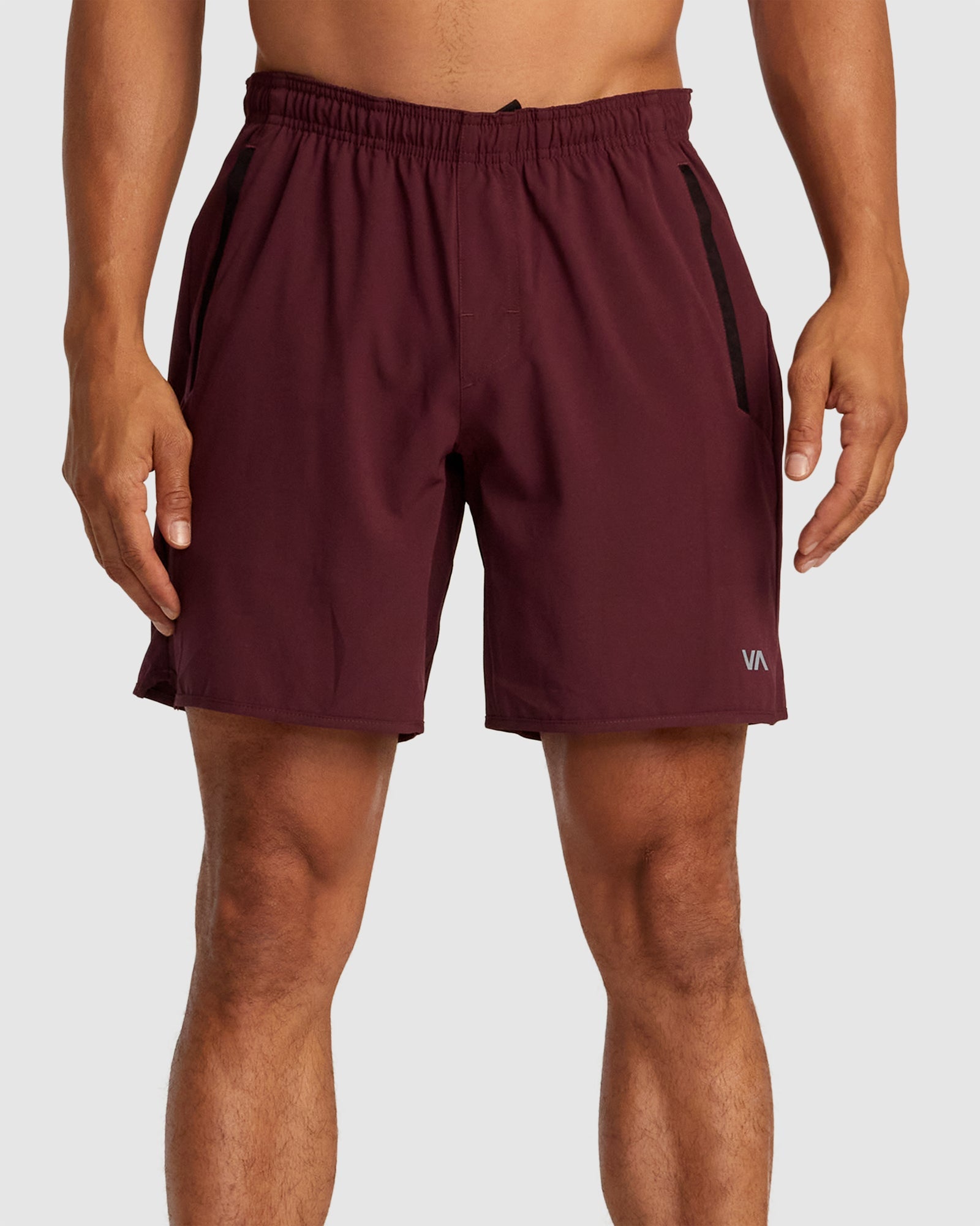 Mens Yogger Stretch 17 Walk Shorts Plum RVCA AU